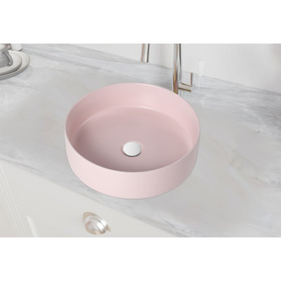 15.7'' Ceramic Single Bathroom Vanity Top with Sink