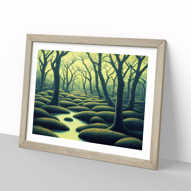 Unbeatable Forest - Framed Print, 25cm H x 34cm W x 2cm D, Oak