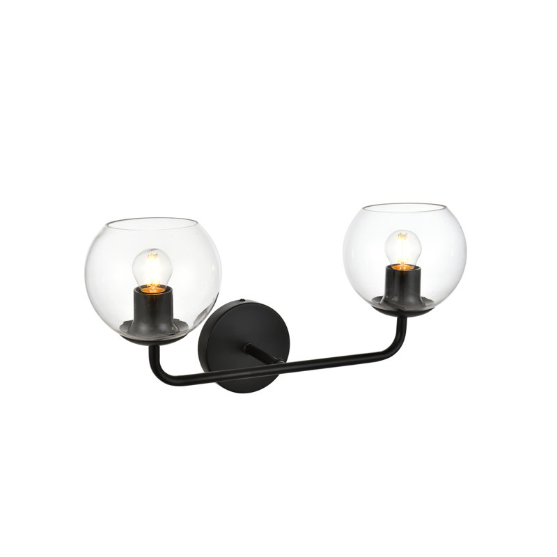 Lumière de meuble-lavabo à intensité variable, Noir, 3 lumières, H 10 po x l 28 po x P 28 po