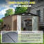 Remise de rangement extérieure en métal l 10 pi x P 12 pi avec plancher pour patio, jardin, pelouse-122442613