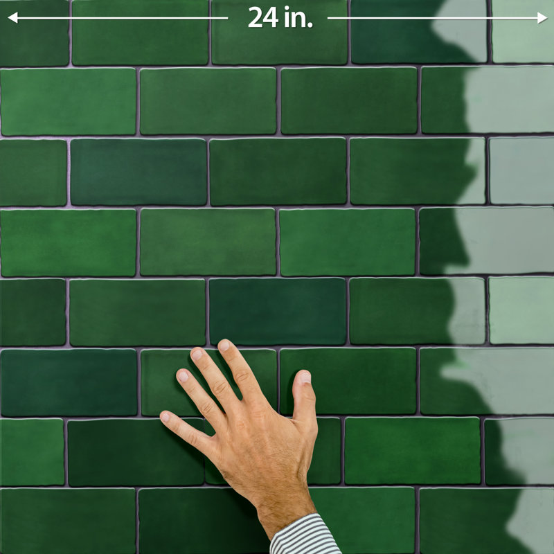Viva Antic Verde 3" x 6" Ceramic Wall Tile