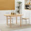 Table de salle à manger rabattable en pin pour petites salles à manger, fini organique naturel, 4 à 6 couverts
