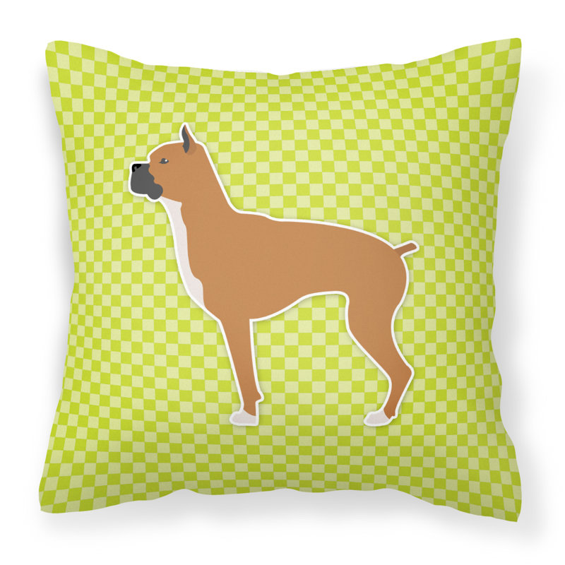 Coussin décoratif intérieur/extérieur boxer, H 18 po x l 18 po x P 3 po, Vert