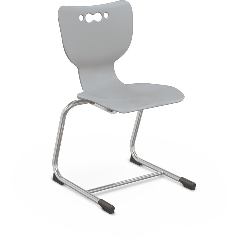Chaise de classe en porte-à-faux Hierarchie, Gris, Chaise 14 po