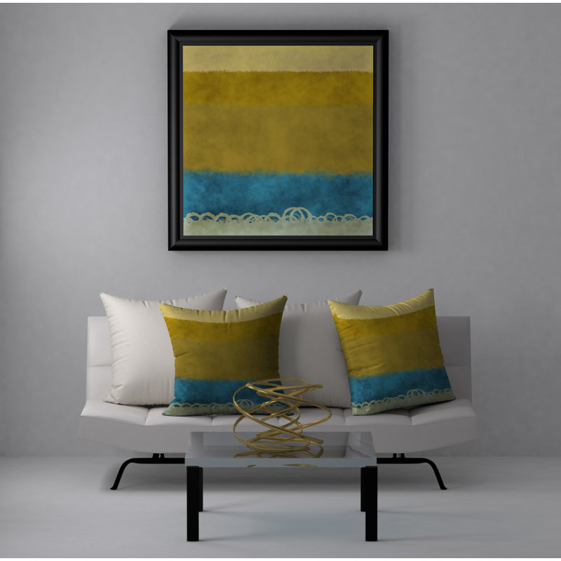 Abstract Throw Pillow, 18" H x 18" W