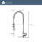 Prime Collection High-Arc Single Handle Kitchen/Bar Faucet with 2-Function Pull-Down Spring Spout Sprayer - Chrome Polished-19182726