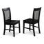 L'ensemble 5 pièces de table et chaises de cuisine comprend une table de salle à manger rectangulaire avec rallonge papillon et 4 chaises, noir-135180827-135180824