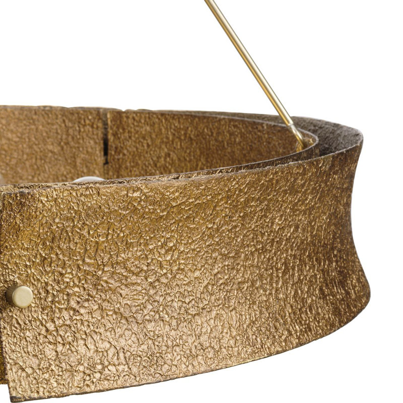 Lusail Soft Gold Steel 6-Light Drum Chandelier
