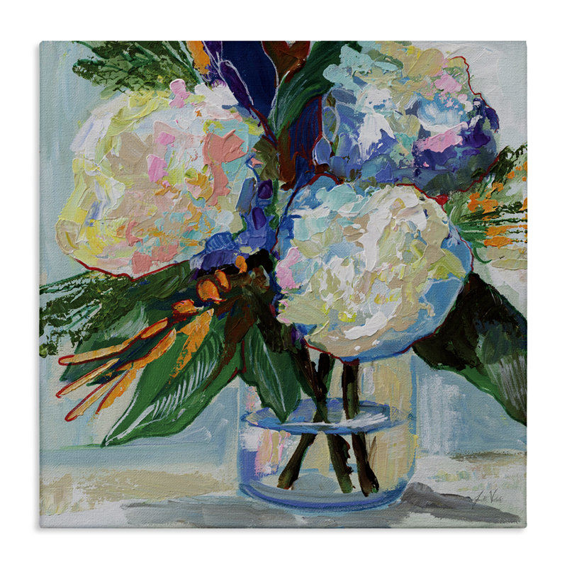 «Bold Summer Blooms», art mural sur toile par Jeanette Vertentes, H 36 po x l 36 po