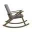 Chaise berçante Gus en bois d'acacia durable, conception à balançoire sécuritaire et élégance classique pour une détente intérieure et extérieure