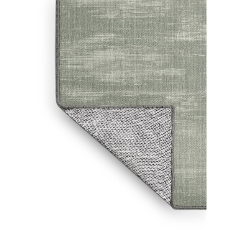 Machine Washable Abstract Brown Area Rug, Round 8'