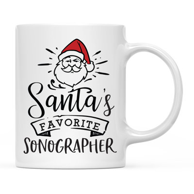 Grande tasse à café Sonographer de père Noël