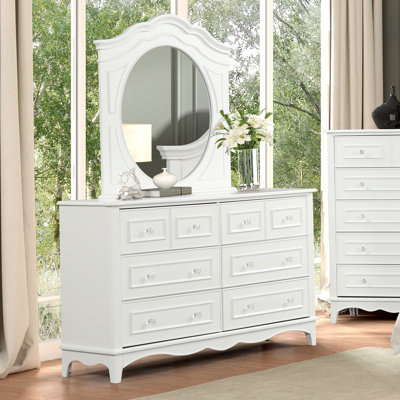 Commode 6 tiroirs avec miroir Mykale