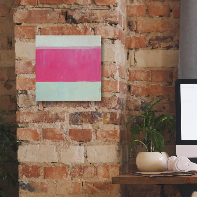  «Raspberry Mint 2» par Carol Young, art mural sur toile, 12 po x 12 po
