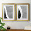 «Black & White Abstract I», ensemble de 2 impressions encadrées-344711719-344711716