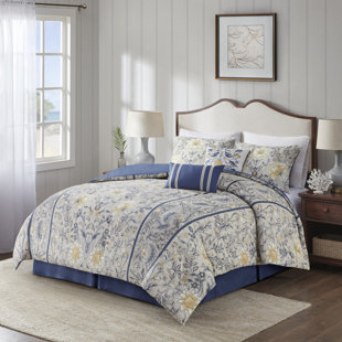 Livia 100% Cotton 6 Piece Reversible Comforter Set