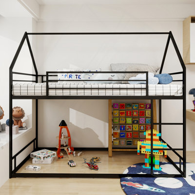  Bunk Bed/ Heavy-Duty Sturdy Metal/ Noise Reduced/ Safety Guardrail/No Box Spring Needed