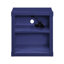 Table de chevet bleue avec tablette ouverte