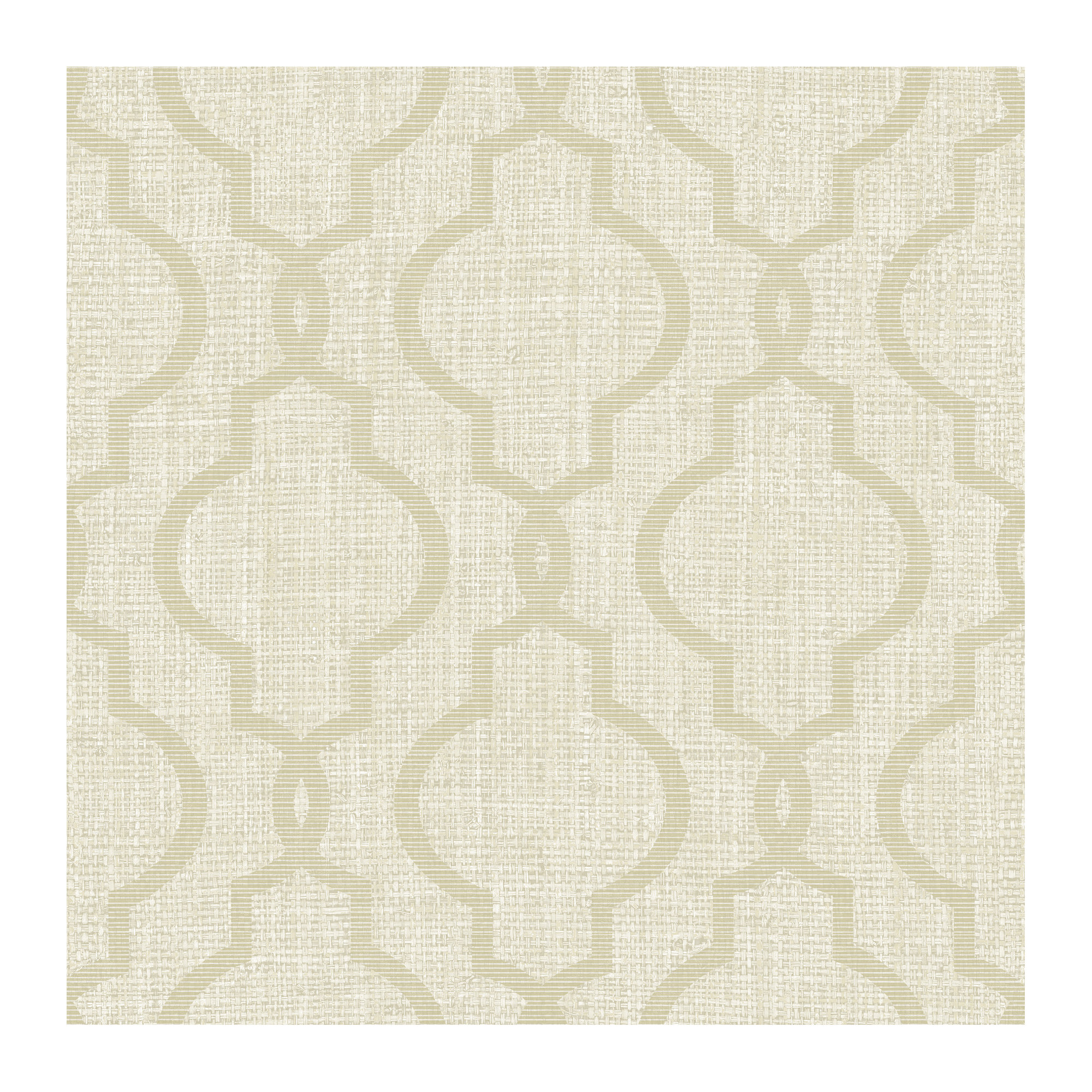 Paonia Geometric Wallpaper, Taupe, Paper