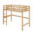 Twin High Loft Bed, Rubber Wood Loft Bed With Safety Guardrail, Built-In Desk, Ladder-121600388
