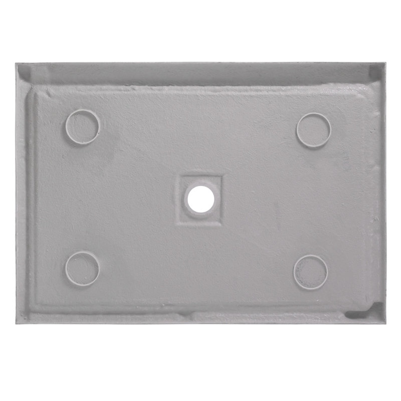 48'' White Rectangular Acrylic Shower Base with Center Drain