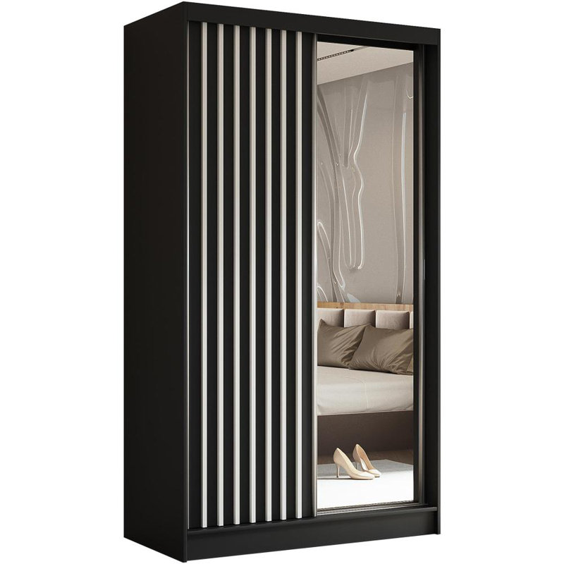 Arminia 2 Door Sliding Wardrobe, Black