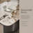 Wakenda 63" Modern Rectangular Sintered Stone Dining Table With Stainless Steel Base-42641468-38223445
