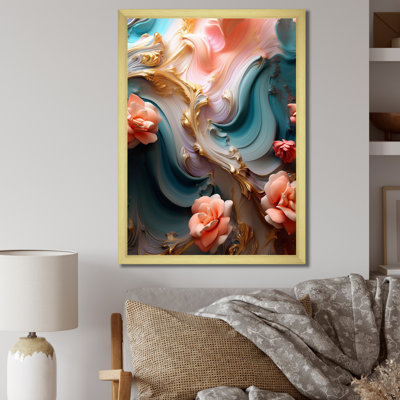 " River Blossoms Pink Rose Blooming I "