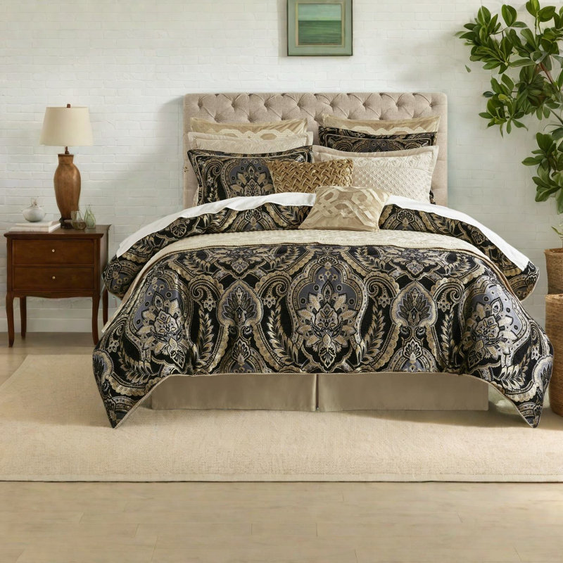 Premium Bedding Sets Queen Polyester Damask Jacquard For Modern Home
