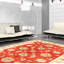 Tapis décoratif en laine noué à la main de conception unique 5 pi 7 po x 8 pi 3 po « New Age » à Ivoire