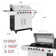 Royal Gourmet 6-Burner Gas Grill with Sear Burner and Side Burner with Cover, Silver