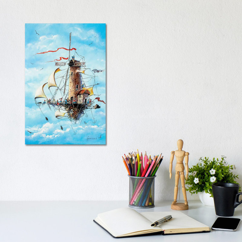 Windmill And Its Inhabitants by Natalia Grinchenko - Wrapped Canvas Print, 30.48cm H x 20.32cm W x 1.9cm D