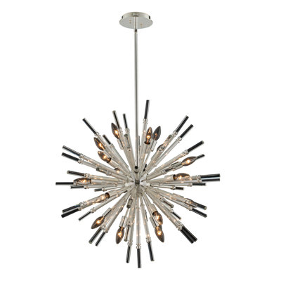 Sprazzo 19 LT Silver/Clear Chandelier Allegri