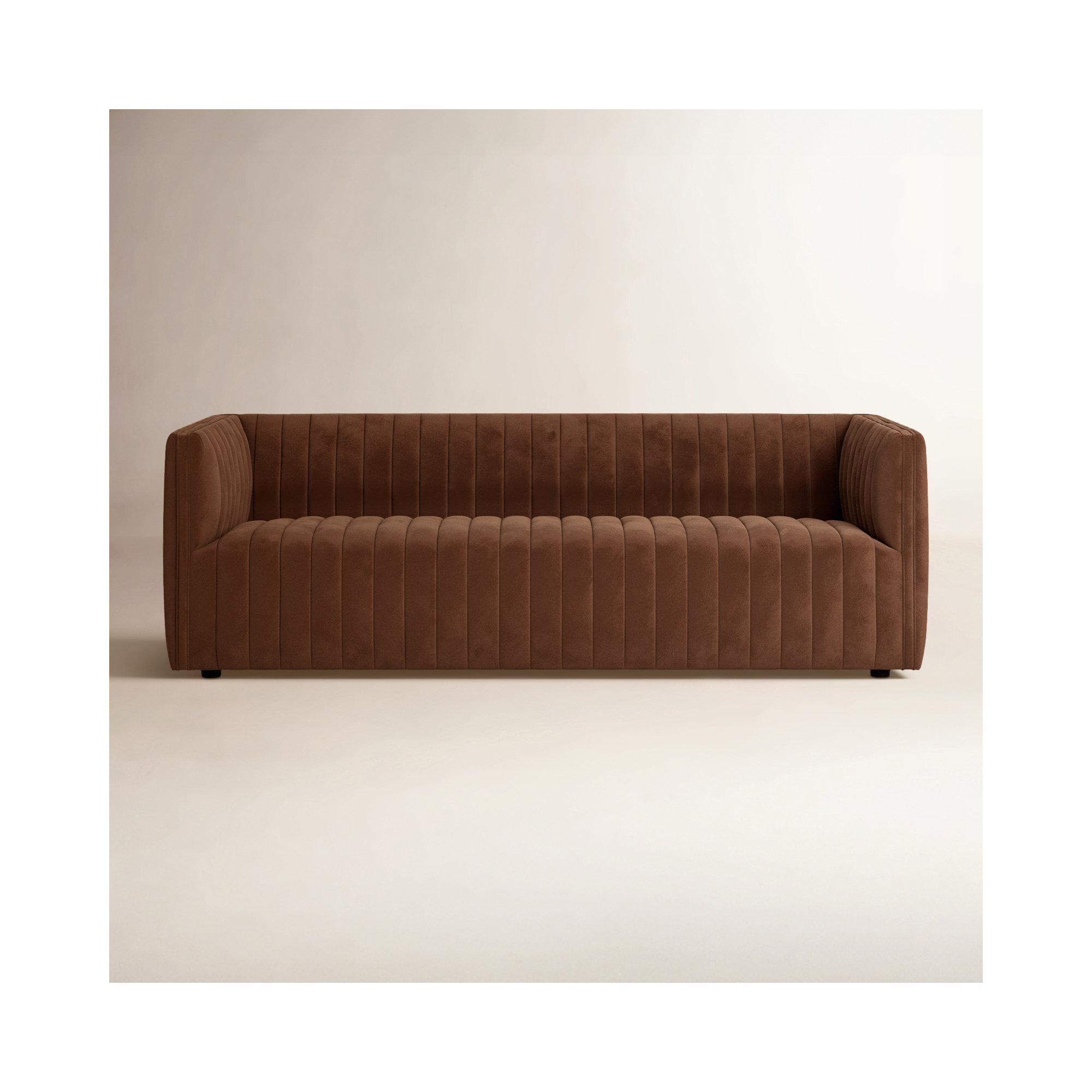Brandt 97" Tuxedo Arm Sofa, Surrey Auburn, 26.5" H x 88" W x 35" D