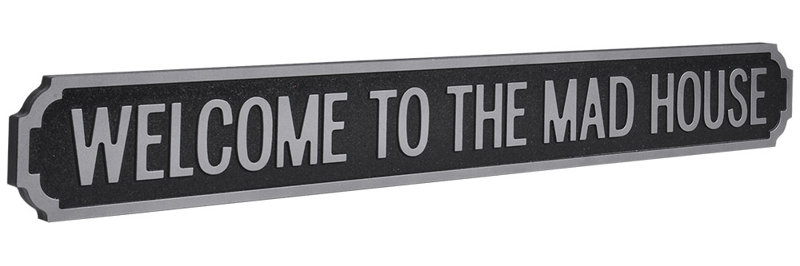 Street Sign, Black/Glitter Silver