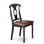 L'ensemble de table de salle à manger 5 pièces pour 4 personnes comprend une table de cuisine ronde avec Dropleaf et 4 chaises de salle à manger rembourrées en similicuir, 42 po x 42 po, noir et cerise-1005409574-1005409575-1064442627