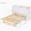 Lit escamotable double avec grands tiroirs, blanc-2096511403