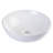 EAGO 17.87'' White Ceramic Circular Bathroom Sink with Overflow