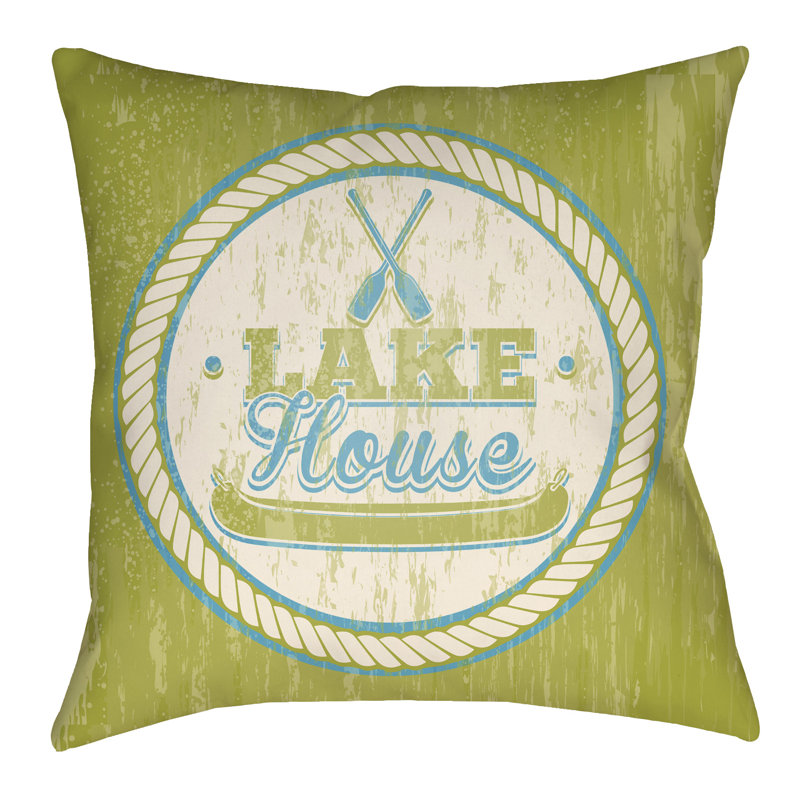 Litchfield Lake Reversible Throw Pillow, Fuchsia/Aqua, 22" H x 22" W