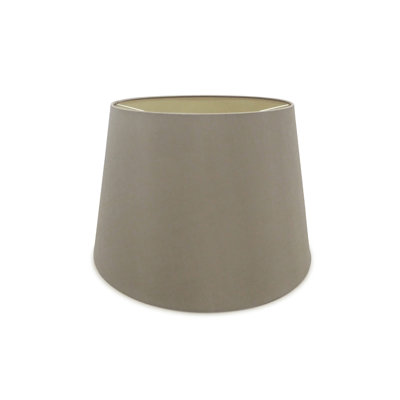 15cm H Silk Drum Pendant Shade ( Clip On ) in Taupe