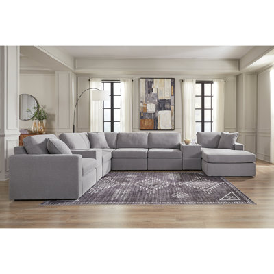 Braintree 8-Piece Sectional With Chaise And Storage Consoles
