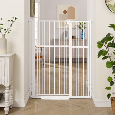 142 cm Pressure-Fit Pet Gate for Cats and Dogs, Fits 79-94 cm Wide Openings