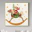 « santa on rocking cheval », art sur toile-31977685