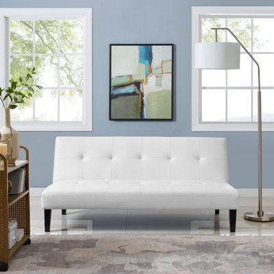 Twin 38.6 " Faux Leather Convertible Sofa