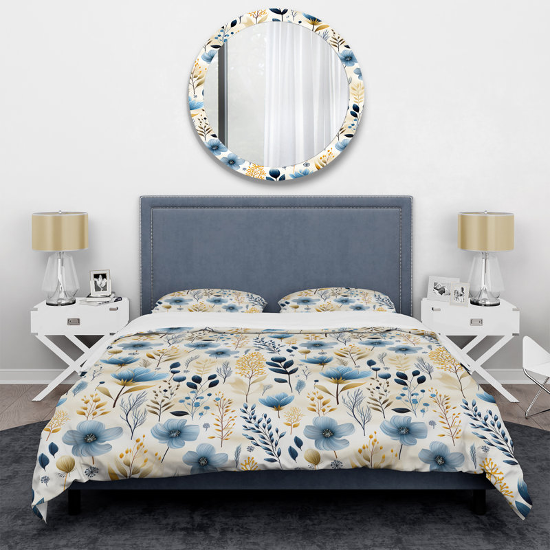 Ensemble de housse de couette Coastal Plant Fusion, Housse de couette simple + 1 taie décorative stan