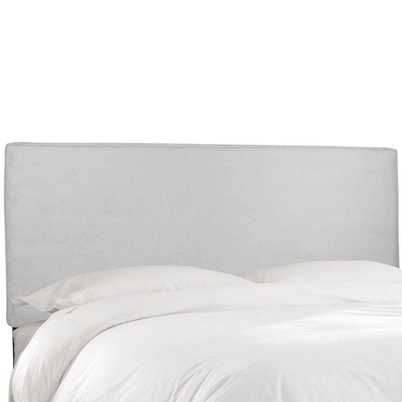 Upholstered Headboard, California King, Classic White Velvet