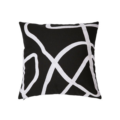 Embroidered Cotton Reversible Pillow Cover