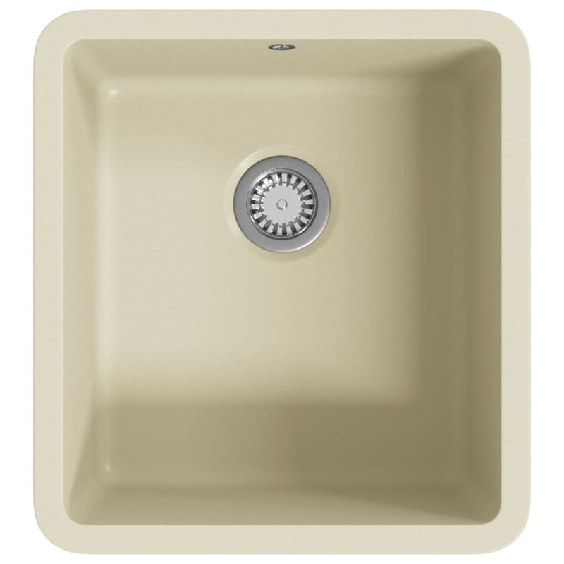vidaXL Granite Kitchen Sink Single Basin Beige, Beige