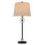 Ensemble de 2 lampes de table Tika, anneaux de cristal et boule de métal noir, abat-jour en tissu-125317823-125317824