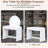 39" Makeup Vanity Table In White For Bedroom. Equipped With Touch Screen Lighted Mirror & Drawer. Curved Edges And Style. Ample Storage Options. Convenient. 20 Installation
